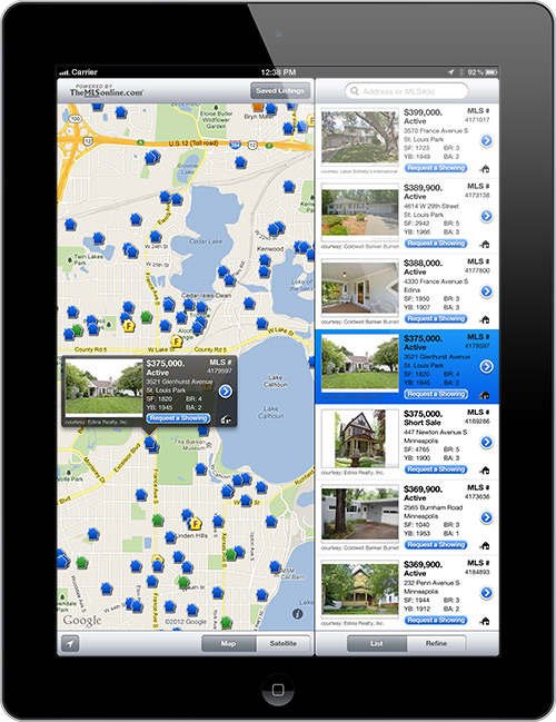 ipad real estate search app