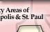City Areas of Minneapolis & St. Paul
